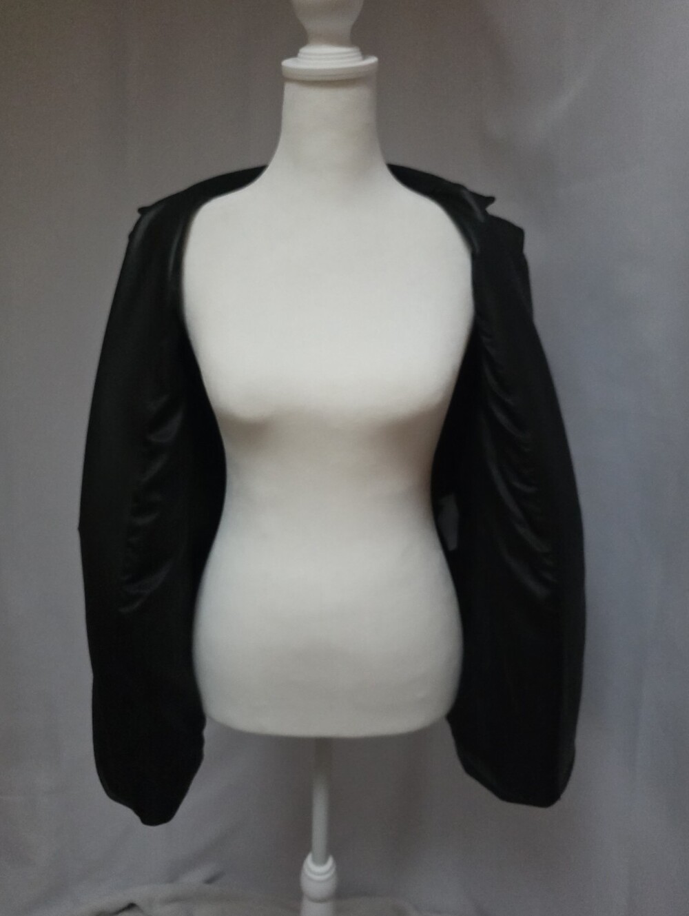Banana Republic Faux Leather Blazer Jacket Black Women's 8 Petite Classic - Picture 4 of 11